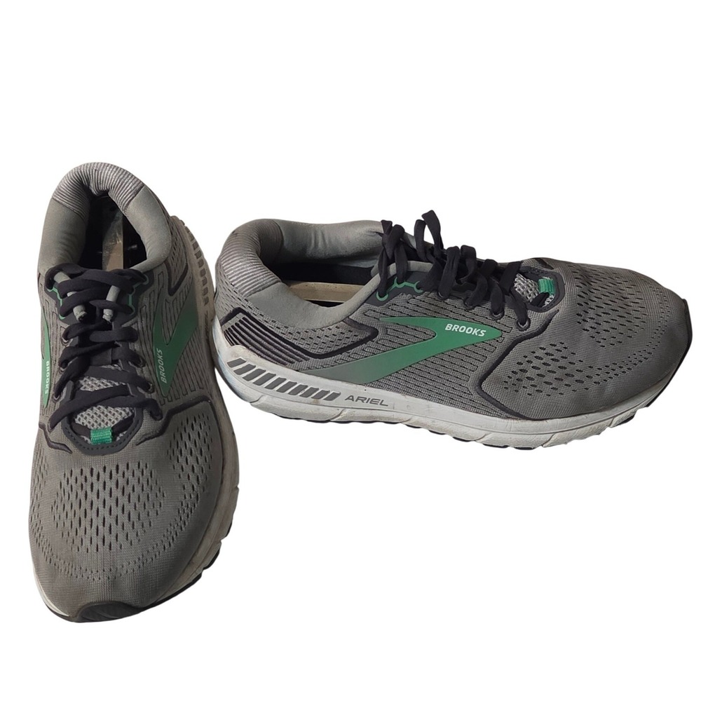 Brooks Ariel 20 Running Shoes‎ Women Size 9 Grey Green Stability Sneakers